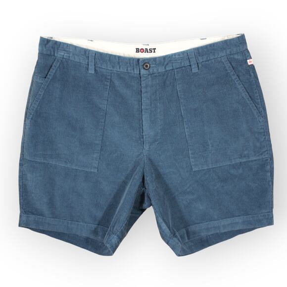 BOAST USA Mens 40 Patch Pocket Corduroy Short Blue NWT 7" - Picture 7 of 8